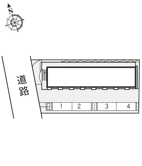 ★手数料０円★四條畷市二丁通町 月極駐車場